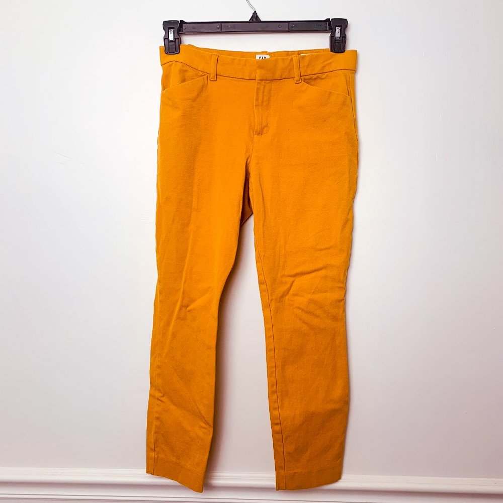 Gap Women's Khaki Gap Mustard Yellow Signature Skinny Ankle Size 6 Regular